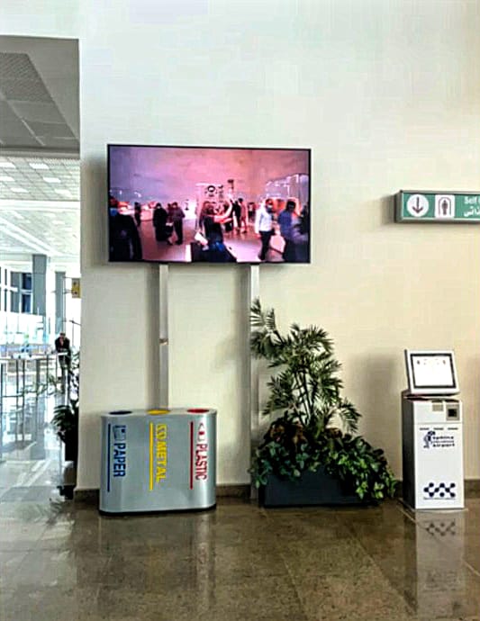 عرض أفلام ترويجية للمتحف القومي للحضارة المصرية بصالات مطار سفنكس الدولي