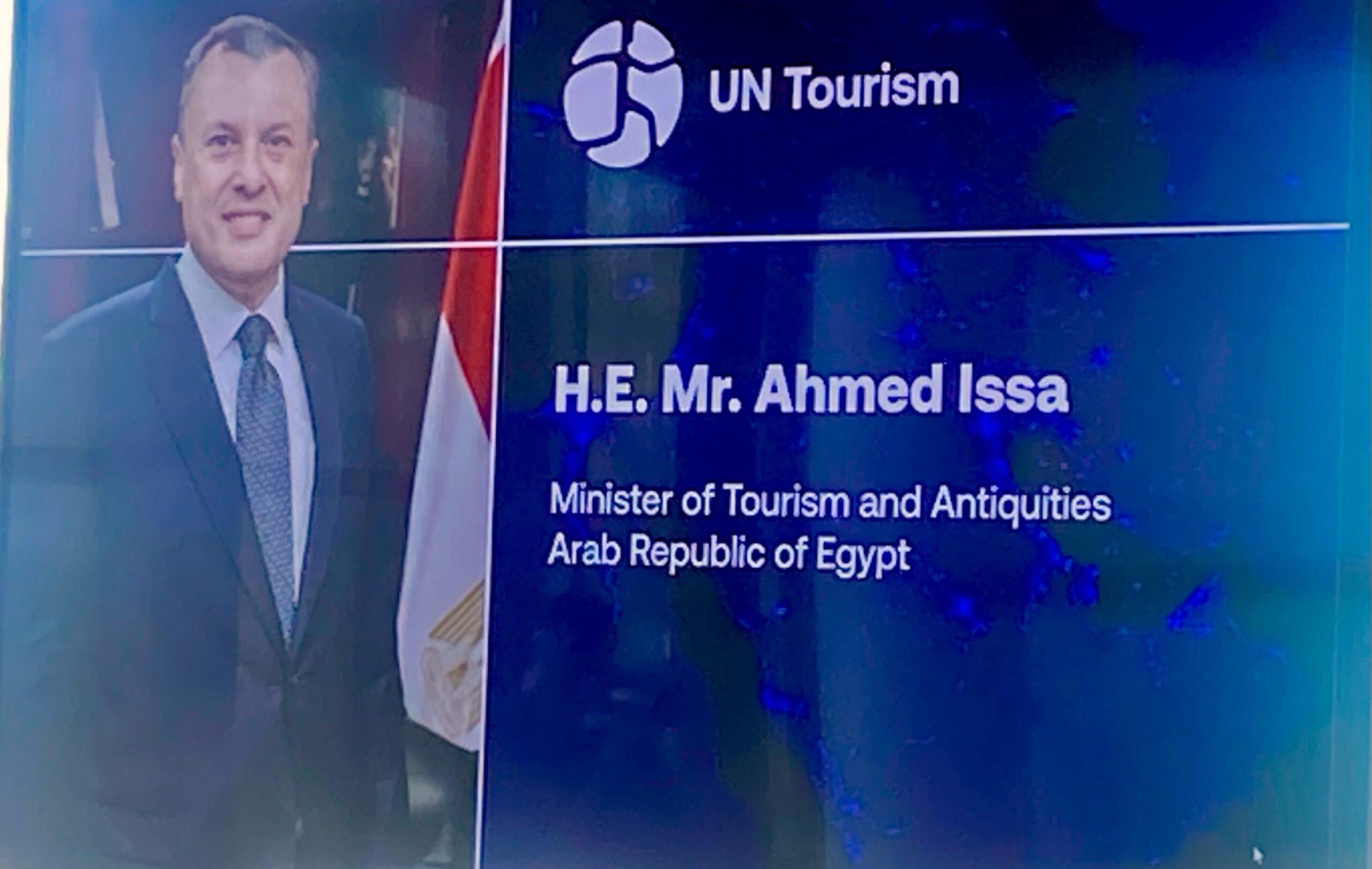 وزير السياحة والآثار يشارك كمتحدث في الجلسة النقاشية الوزارية لمنظمة الأمم المتحدة للسياحة